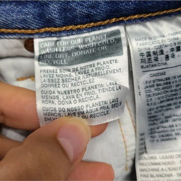 Levi's 501 Premium Skinny Blue Jeans Size Small - Picture 5 of 10